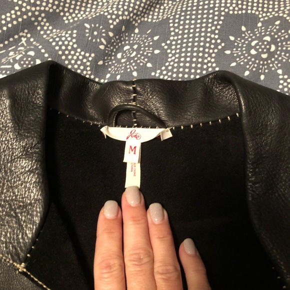 Joie Genuine Leather Belted Blazer Jacket – Black - Picture 9 of 13